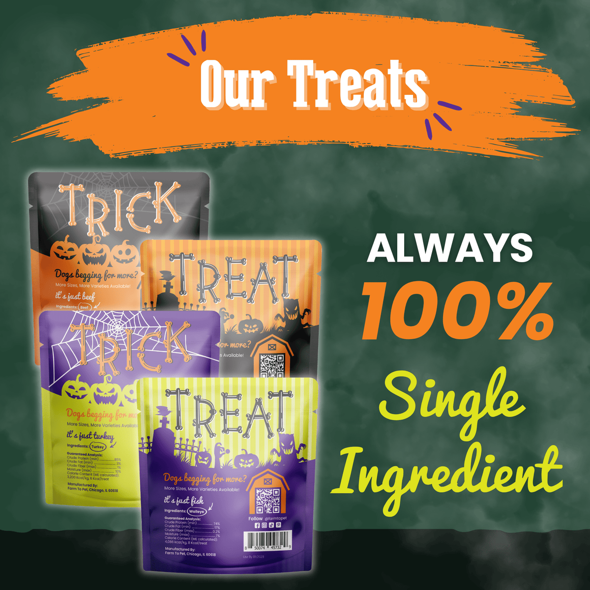 Halloween Dog Treat Snack Pack Bundle - My Home Sweet Home