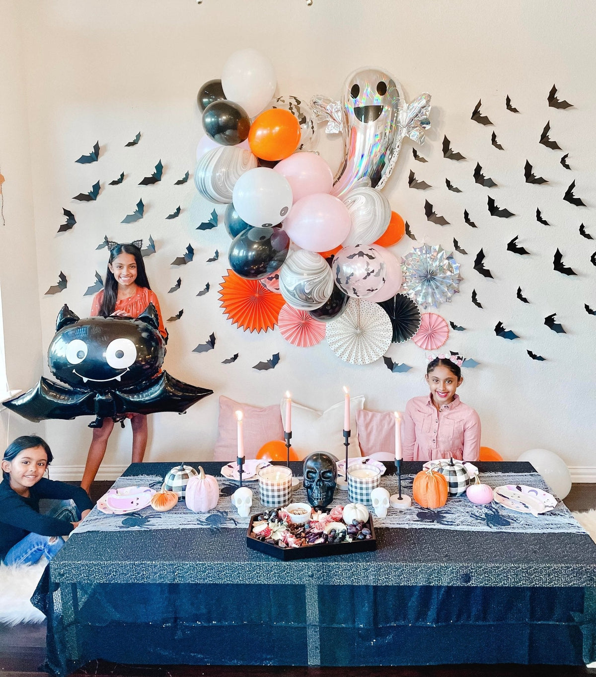 Pink and Black Halloween Balloon Garland Kit | Spooky Cute DIY Arch - My Home Sweet Home