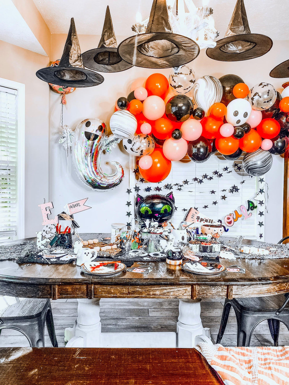 Pink and Black Halloween Balloon Garland Kit | Spooky Cute DIY Arch - My Home Sweet Home