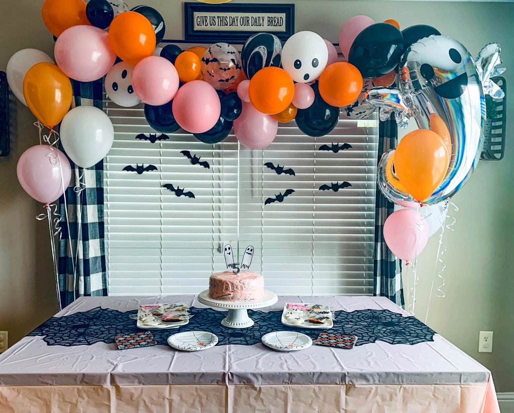 Pink and Black Halloween Balloon Garland Kit | Spooky Cute DIY Arch - My Home Sweet Home