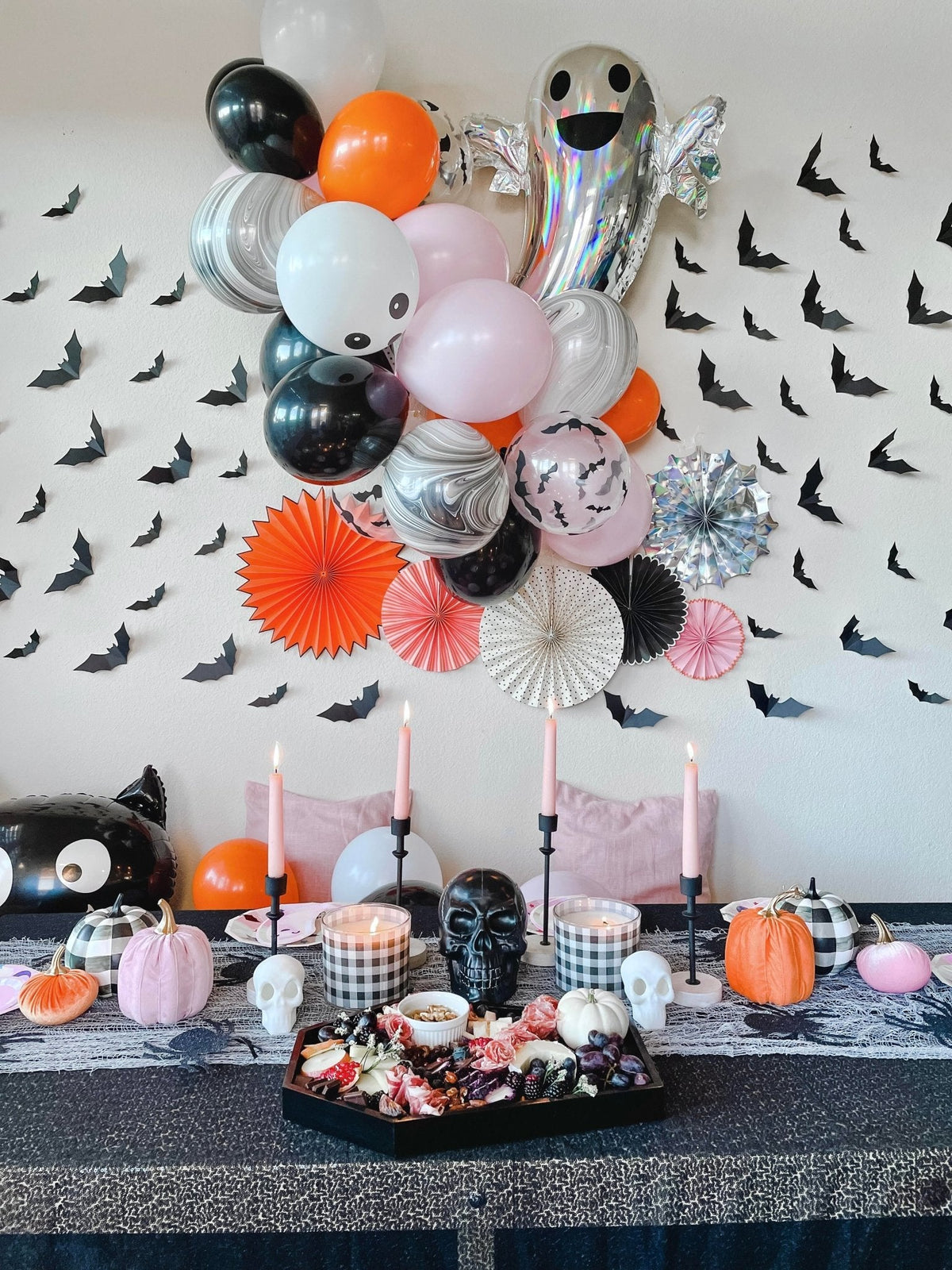 Pink and Black Halloween Balloon Garland Kit | Spooky Cute DIY Arch - My Home Sweet Home
