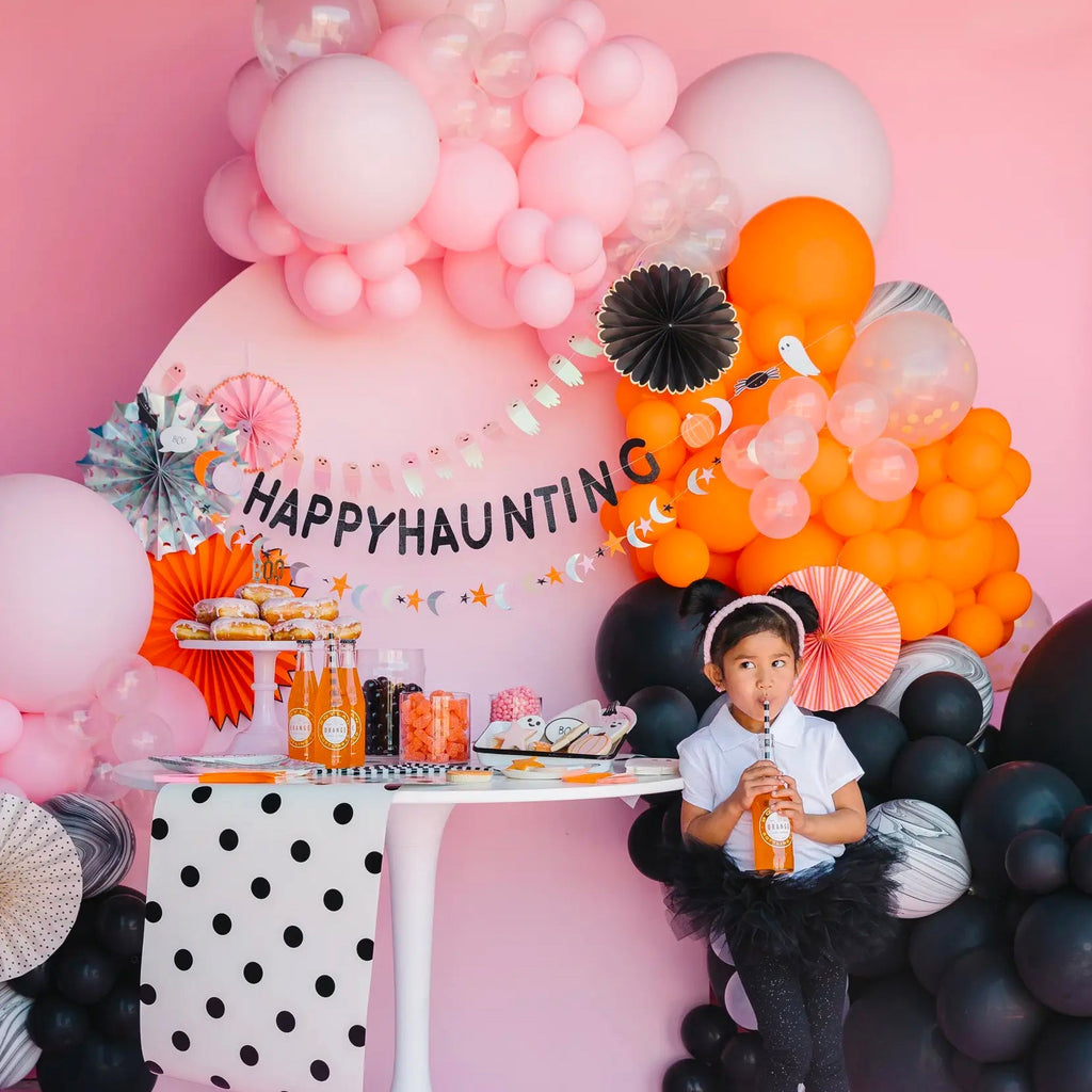Pink and Black Halloween Balloon Garland Kit | Spooky Cute DIY Arch - My Home Sweet Home
